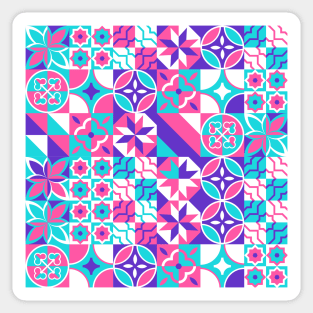Bauhaus Azulejo geometric mosaic #7 Sticker